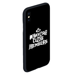 Чехол iPhone XS Max матовый Obladaet - players club members надпись, цвет: 3D-черный — фото 2