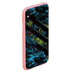 Чехол iPhone XS Max матовый Зеленая объемная абстракция, цвет: 3D-баблгам — фото 2