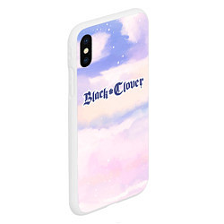 Чехол iPhone XS Max матовый Black Clover sky clouds, цвет: 3D-белый — фото 2