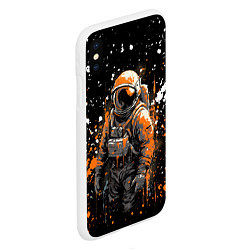 Чехол iPhone XS Max матовый Астронавт в красках, цвет: 3D-белый — фото 2