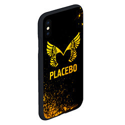 Чехол iPhone XS Max матовый Placebo - gold gradient, цвет: 3D-черный — фото 2