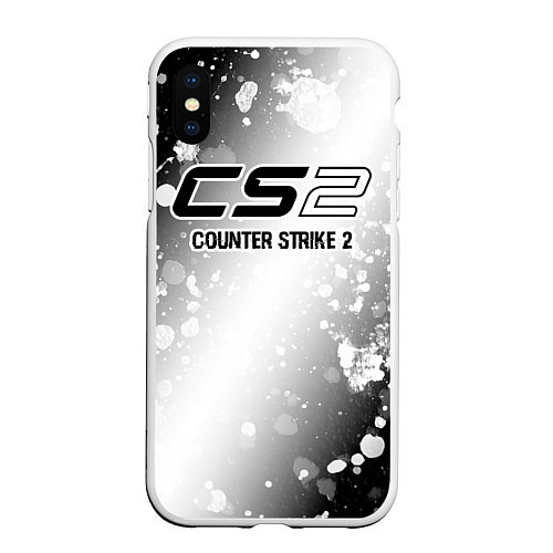 Чехол iPhone XS Max матовый Counter Strike 2 glitch на светлом фоне / 3D-Белый – фото 1