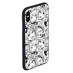 Чехол iPhone XS Max матовый Anime hentai ahegao, цвет: 3D-черный — фото 2