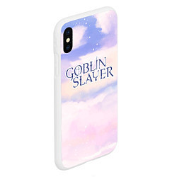 Чехол iPhone XS Max матовый Goblin Slayer sky clouds, цвет: 3D-белый — фото 2