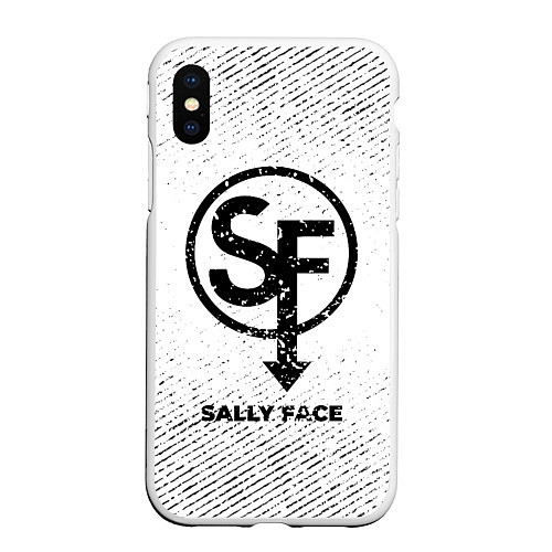 Чехол iPhone XS Max матовый Sally Face с потертостями на светлом фоне / 3D-Белый – фото 1