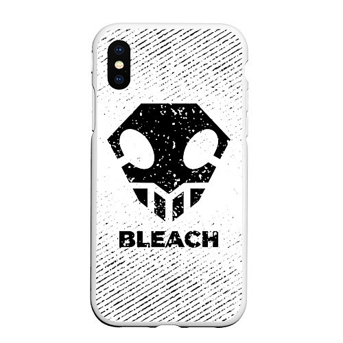 Чехол iPhone XS Max матовый Bleach с потертостями на светлом фоне / 3D-Белый – фото 1