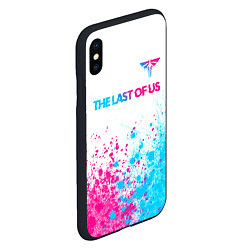 Чехол iPhone XS Max матовый The Last Of Us neon gradient style: символ сверху, цвет: 3D-черный — фото 2