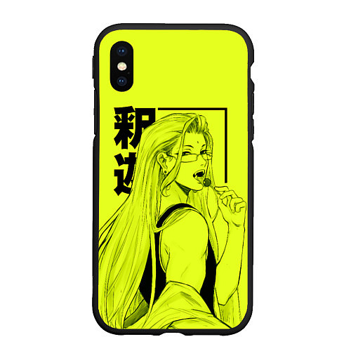 Чехол iPhone XS Max матовый Lime Buddha / 3D-Черный – фото 1