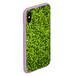 Чехол iPhone XS Max матовый Зеленая травка, цвет: 3D-сиреневый — фото 2
