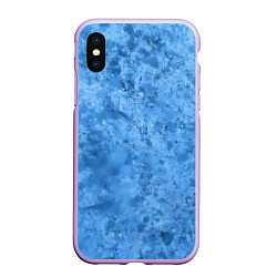 Чехол iPhone XS Max матовый Синий камень, цвет: 3D-сиреневый