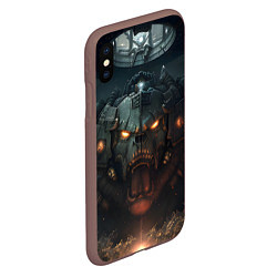 Чехол iPhone XS Max матовый Space marine machine, цвет: 3D-коричневый — фото 2