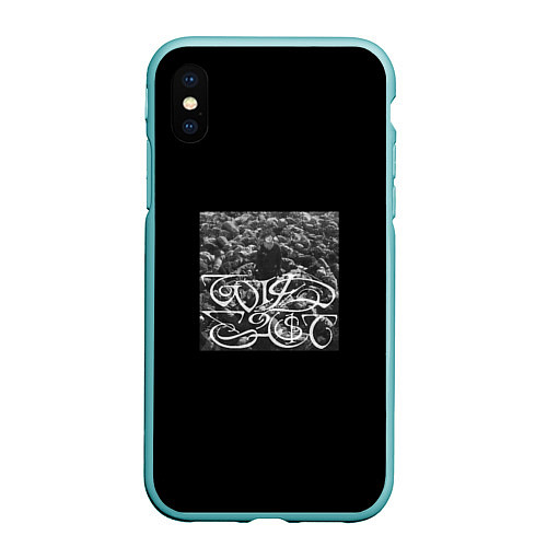 Чехол iPhone XS Max матовый Saluki - wild east / 3D-Мятный – фото 1