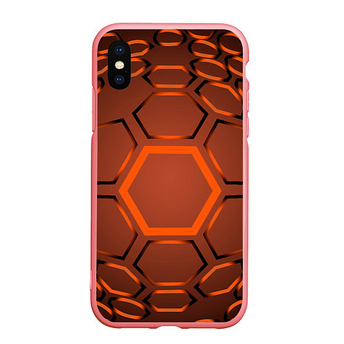 Чехол iPhone XS Max матовый Оранжевая техноброня / 3D-Баблгам – фото 1