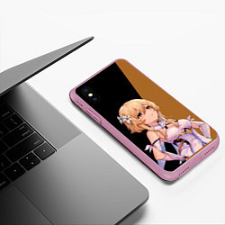 Чехол iPhone XS Max матовый Люмин Genshin Impact, цвет: 3D-розовый — фото 2