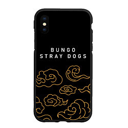 Чехол iPhone XS Max матовый Bungo Stray Dogs anime clouds