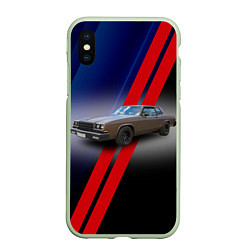 Чехол iPhone XS Max матовый Американский автомобиль 1980 года Buick LeSabre, цвет: 3D-салатовый