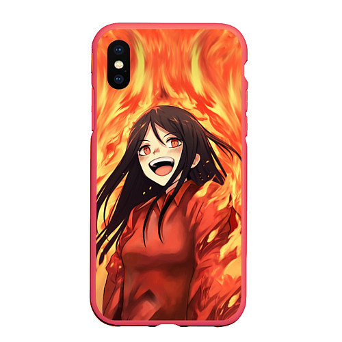 Чехол iPhone XS Max матовый Alma Wade fire / 3D-Красный – фото 1