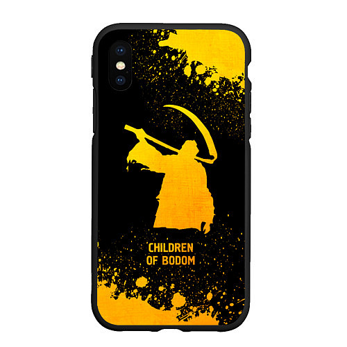 Чехол iPhone XS Max матовый Children of Bodom - gold gradient / 3D-Черный – фото 1