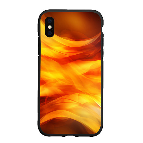 Чехол iPhone XS Max матовый Огонь: арт нейросети / 3D-Черный – фото 1