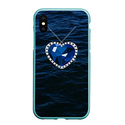 Чехол iPhone XS Max матовый Титаник сердце океана, цвет: 3D-мятный
