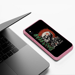 Чехол iPhone XS Max матовый Punks not dead, цвет: 3D-малиновый — фото 2