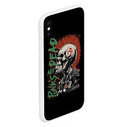 Чехол iPhone XS Max матовый Punks not dead, цвет: 3D-белый — фото 2