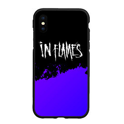 Чехол iPhone XS Max матовый In Flames purple grunge