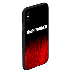 Чехол iPhone XS Max матовый Iron Maiden red plasma, цвет: 3D-черный — фото 2