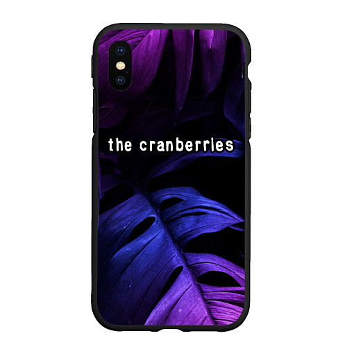Чехол iPhone XS Max матовый The Cranberries neon monstera / 3D-Черный – фото 1