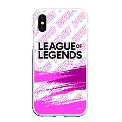 Чехол iPhone XS Max матовый League of Legends pro gaming: символ сверху, цвет: 3D-белый