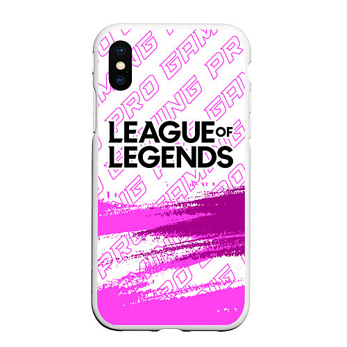 Чехол iPhone XS Max матовый League of Legends pro gaming: символ сверху / 3D-Белый – фото 1