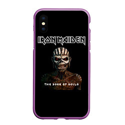 Чехол iPhone XS Max матовый Iron Maiden - the book of souls, цвет: 3D-фиолетовый