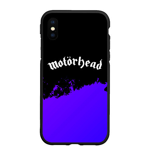 Чехол iPhone XS Max матовый Motorhead purple grunge / 3D-Черный – фото 1