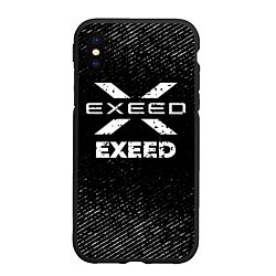 Чехол iPhone XS Max матовый Exeed с потертостями на темном фоне