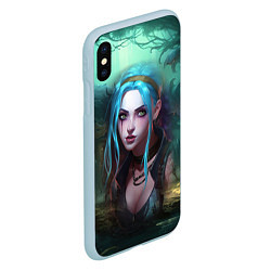 Чехол iPhone XS Max матовый Jinx fantasy art Arcane League of Legends, цвет: 3D-голубой — фото 2