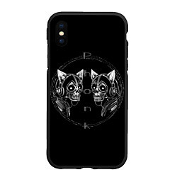 Чехол iPhone XS Max матовый Neko skeletons phonk