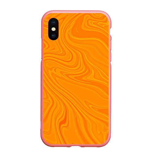 Чехол iPhone XS Max матовый Абстракция оранжевый / 3D-Баблгам – фото 1