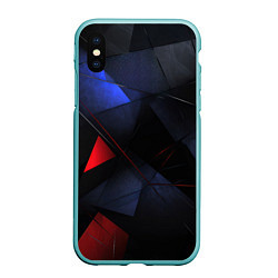 Чехол iPhone XS Max матовый Black green blue red