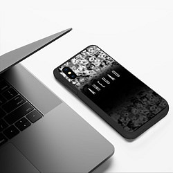 Чехол iPhone XS Max матовый С аниме ахегао, цвет: 3D-черный — фото 2