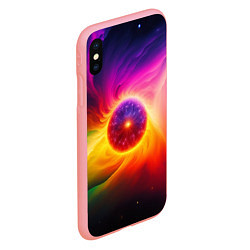 Чехол iPhone XS Max матовый Неоновое солнце, цвет: 3D-баблгам — фото 2