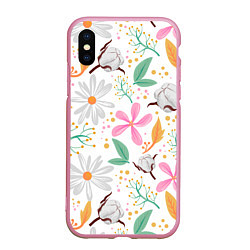 Чехол iPhone XS Max матовый Spring flowers