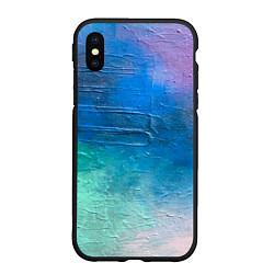 Чехол iPhone XS Max матовый Пудра и голубые краски