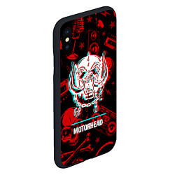 Чехол iPhone XS Max матовый Motorhead rock glitch, цвет: 3D-черный — фото 2