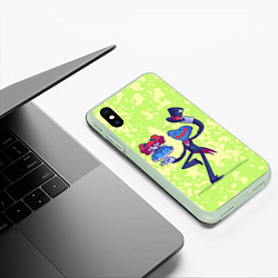Чехол iPhone XS Max матовый Huggy Wuggy and Poppy Playtime, цвет: 3D-салатовый — фото 2