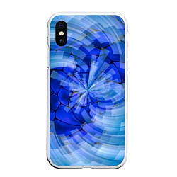 Чехол iPhone XS Max матовый Геометрическое цунами, цвет: 3D-белый