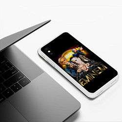 Чехол iPhone XS Max матовый Eminem, Marshall Mathers, цвет: 3D-белый — фото 2