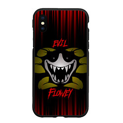 Чехол iPhone XS Max матовый Undertale - evil flowey