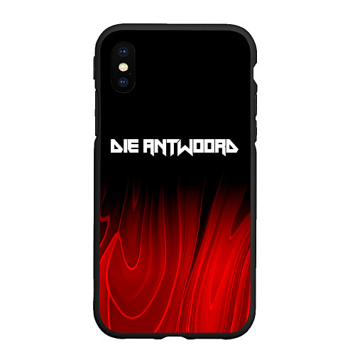 Чехол iPhone XS Max матовый Die Antwoord red plasma / 3D-Черный – фото 1