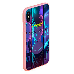 Чехол iPhone XS Max матовый Дэвид Мартинес Cyberpunk Edgerunners, цвет: 3D-баблгам — фото 2