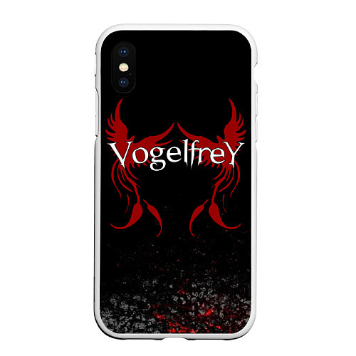 Чехол iPhone XS Max матовый Vogelfrey / 3D-Белый – фото 1